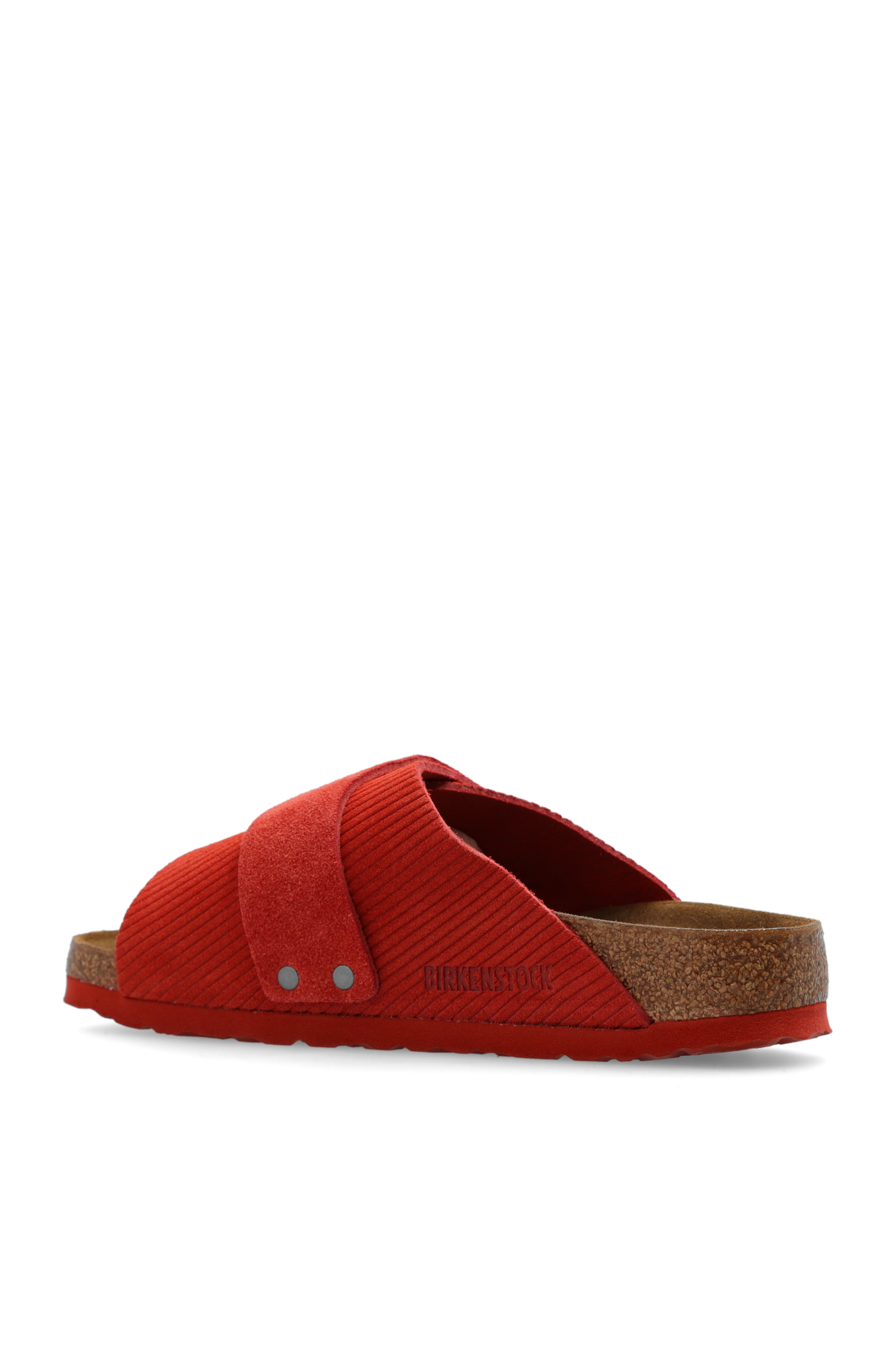 Red birkenstock online slides